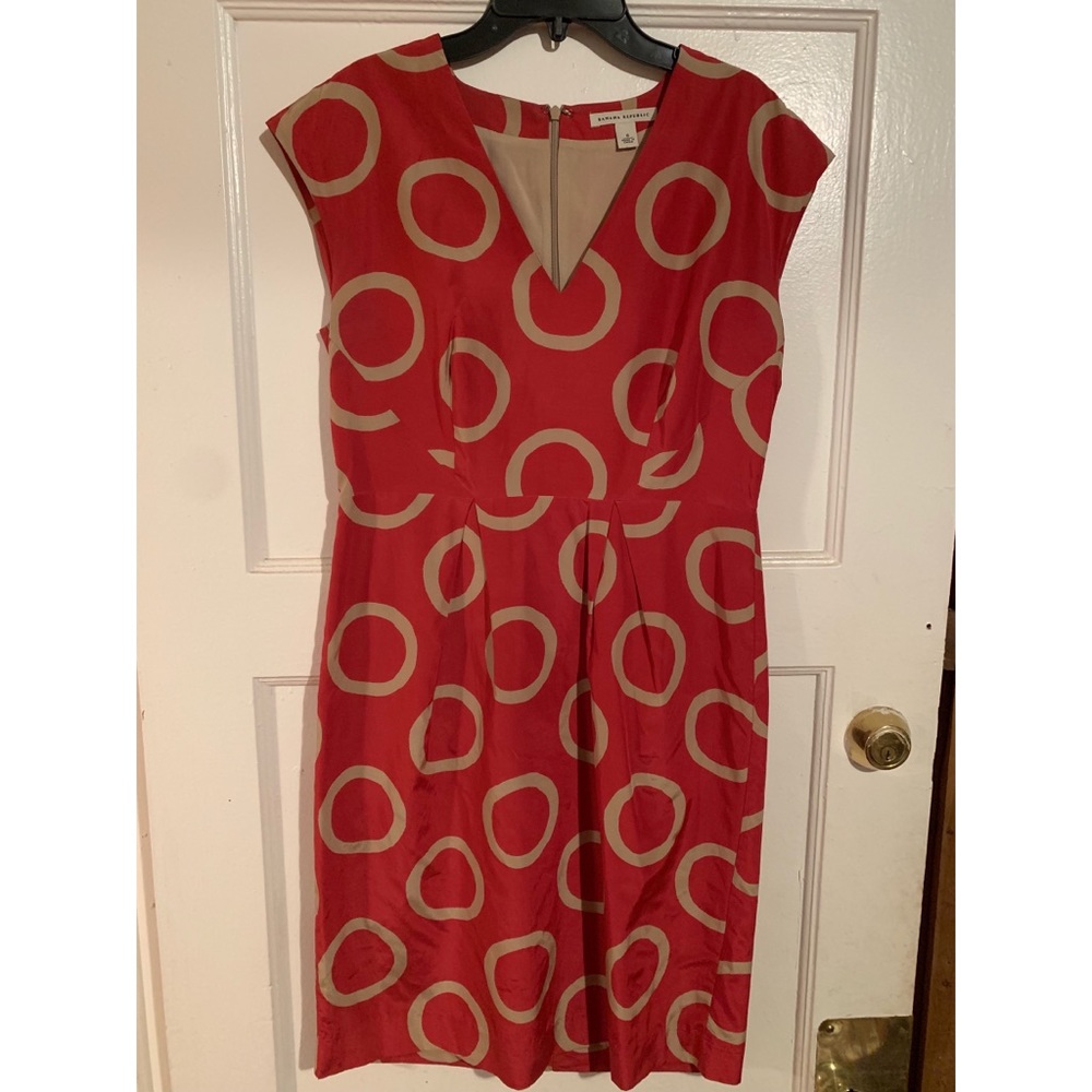 Beautiful Dark Pink and Tan Banana Republic Dress